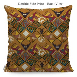 WONDERTIFY Pillow Cover Tribal Abstract Texture in The African Style Raster Copy - Soft Linen Pillow Case for Decorative Bedroom/Livingroom/Sofa/Farm House - Cushion Covers 18x18 Inch