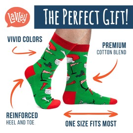 Lavley Tees The Season Golf Christmas Socks - Funny Stocking Stuffer for Golfers - Unisex For Men and Women