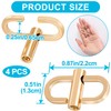Lekgavd 4PCS Chain Strap Shorteners, 360 Rotatable Adjustable Metal Chain
