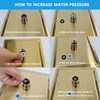 Lordear Rain Shower Head 10 Inch Square Waterfall Shower Head
