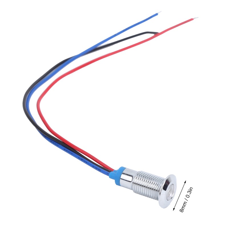 4 Sets PreWired Round LEDs Waterproof 2Color Signal Light Common