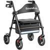 Soundfuse Rollator Walkers with Seat for Seniors, Foldable 8" Big
