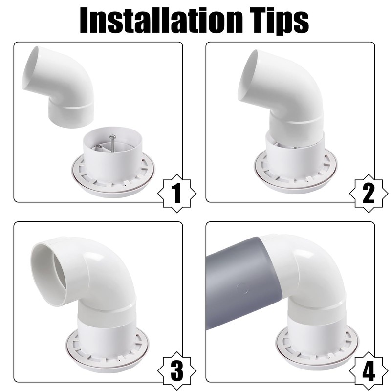 Plastic Round Ceiling Vent, 150mm - 6 inch Air Vent