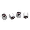 XDG 4Pcs Valve Stem Air Caps Red SS Logo Car