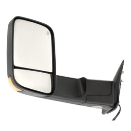 Replacement Tow Mirror For 2011-2012 Ram 1500 2500 Driver Side Manual Fold Heated Textured