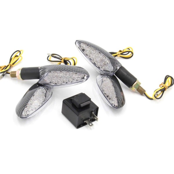 15 LED Arrow Turn Signals for Motorcycles, Set of 4,