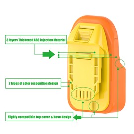 X-Adapter 1x Adapter for DeWalt 20v MAX XR Cordless Tools Works On Ridgid 18v (Not Advanced) Batteries- Adapter Only