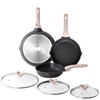 Kordisen Nonstick Frying Pan Set with Lids, 3 Piece Skillet