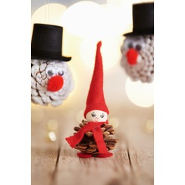 25 Wooden Head with Face Gnome Ø 22 mm Female Dolls VBS Wholesale Pack