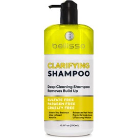 Clarifying Shampoo for Women and Men - Ideal for Oily Hair and Build Up - Gentle, Moisturizing Sulfate Free Formula - Safe for Color Treated, Curly Perms and Dry Scalps - Remove Chlorine for Swimmers | BELLISSO