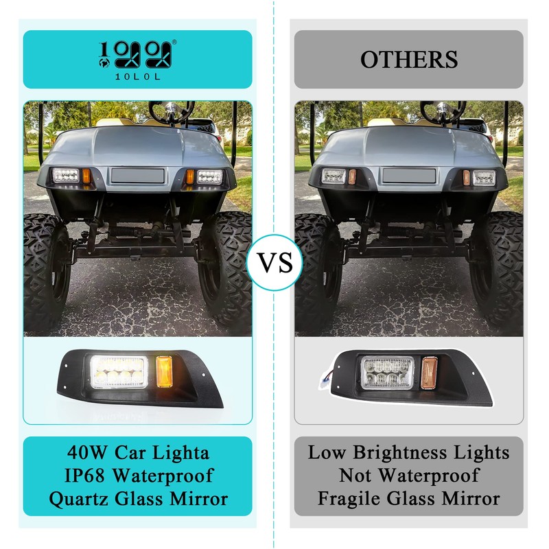 10L0L Golf Cart Light Set for Golf Cart EZGO TXT