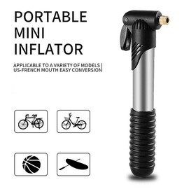 EZONEDEAL Bike Pump, Portable Bicycle Pump, Mountain, Road Hand Bike Tire Pump, Mini Bicycle Air Pump Compatible with Presta Schrader Valve and Sports Ball