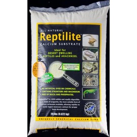 Carib Sea SCS00720 Reptiles Calcium Substrate Sand, 40-Pound, Natural White, Pack of 2