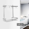 Space Aluminum Bathroom Shelf RustProof Shower Rack Kitchen Storage Basket