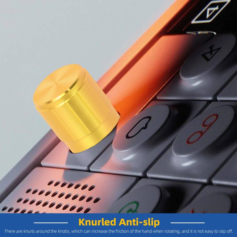 Glarks 24pcs 5.7mm Black/Gold/Silver Aluminum Potentiometer Control Knobs Kit, Potentiometer