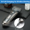 Men's Electric Foil Razor, 3-in-1 Cordless Rechargeable Shaver, Waterproof Wet