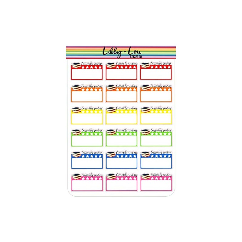 Currently Reading Planner Sticker | Libby and Lou Sticker Co