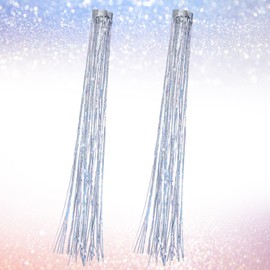 Qualirey 2 Pcs Bird Scarer Windsock Wind Socks Holographic Polyester Film Bird Wind Chimes Spinner Silver Outdoor Windsock Reflective Streamers Hanging Decoration for Outside Yard Patio Garden(Silver)