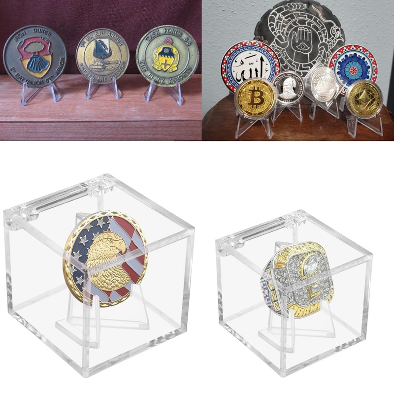 Championship Ring Display Case, Clear Acrylic Championship Ring Holder Box,