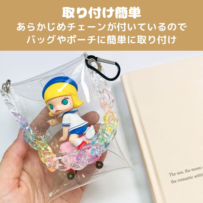 EdisonBrain Gacha Filled Pouch, Acrylic, Chain, Key Holder, Pushing Activity,