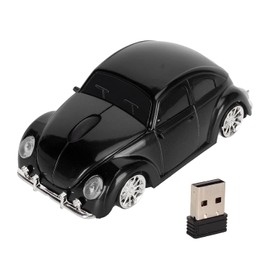 Yunseity Ratón para Automóvil Deportivo, Mouse Inalámbrico Ratón con Forma de Automóvil Deportivo, 1600 dpi Ratón para Automóvil de Carreras Ratón óptico con Receptor USB de 2,4 GHz Faros
