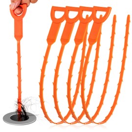 Drain Clog Remover, Effective Drain Snake Hair Drain Clog Remover, Ideal Drain Cleaner For Sinks, Showers, And Tubs - Flexible And Durable 4Pack 20inch Length For Easy Use.