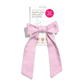 Kooshoo Plastic-free Satin Bow Scrunchie - Violet Ice, 1 Pack