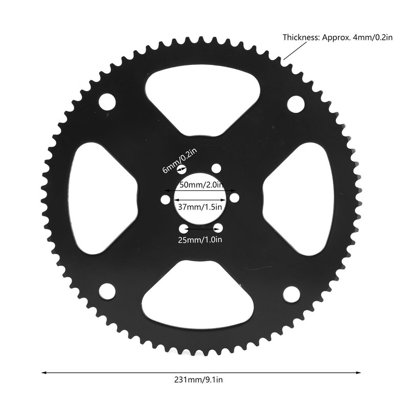Chain Rear Sprocket 75 Tooth 35 Chain Metal Alloy Chain