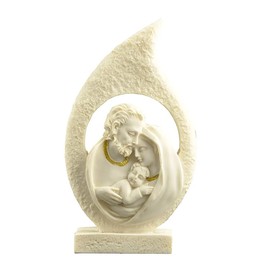 PlentifulHome Nativity Set Holy Family, Holy Family Figure Statue Imitation Sandstone, Christmas Nativity Set Indoor Statues Decorative Collection 5’’ Tall