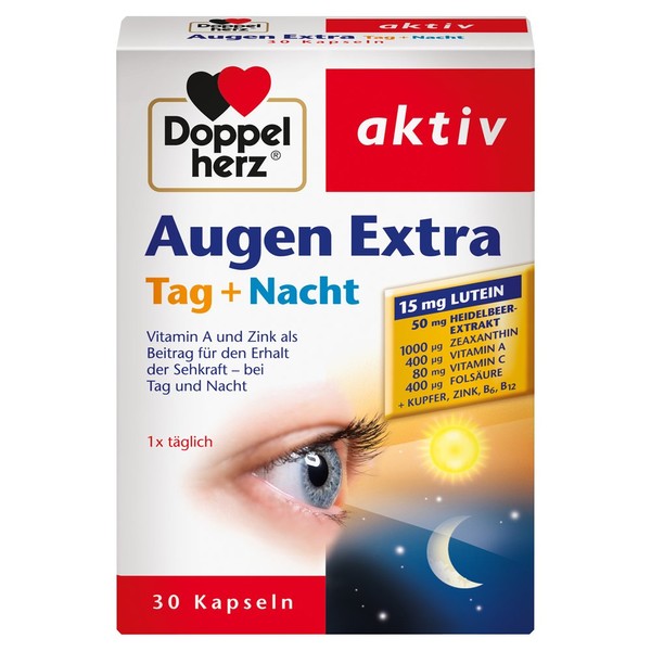 Doppelherz Active Eyes Extra Day Plus Night, 30 Capsules, 16.2 g