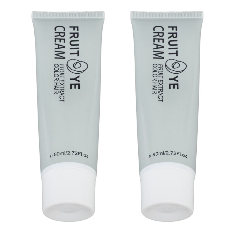 2pcs Plant Fruit Hair Dye Cream Gray Hair Coverage Long