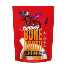 LonoLife Beef Bone Broth Powder Mix | Grass-Fed, 10g Protein | Collagen-Rich, Keto & Paleo Friendly | Natural Ingredients | 8oz Bulk Container (15 Servings)