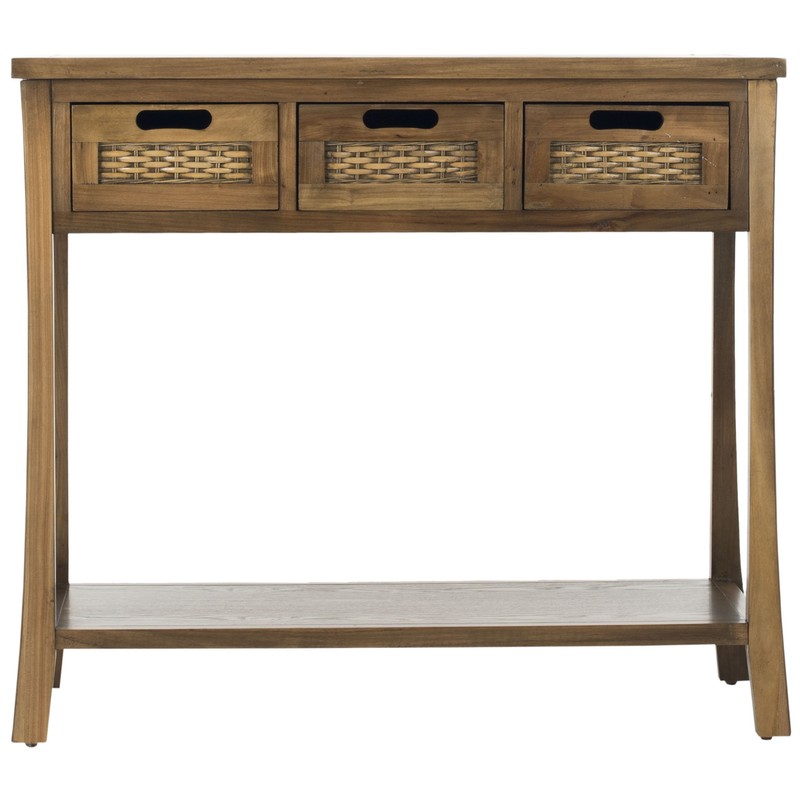 Safavieh American Homes Collection Autumn Oak 3-Drawer Console Table