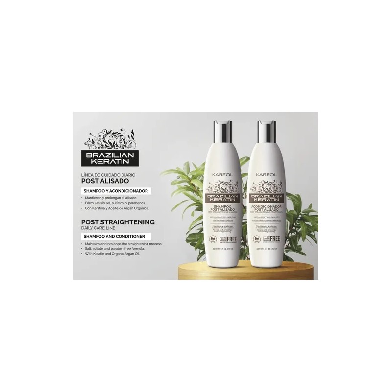 Kareol Shampoo Y Acondicionador · Post Alisado Brasileño