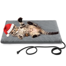 eekkii Pet Heating Pad Indoor, Waterproof Dog Heating Pad for Feral, Cat Heating Pad Indoor with Multiple Size& Chew Resistant Cord, Heated Dog Bed Whelping Box for Dogs (Medium)