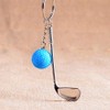 IKAAR Pack of 2 Keyrings Golf Ball Pendant Metal Gift