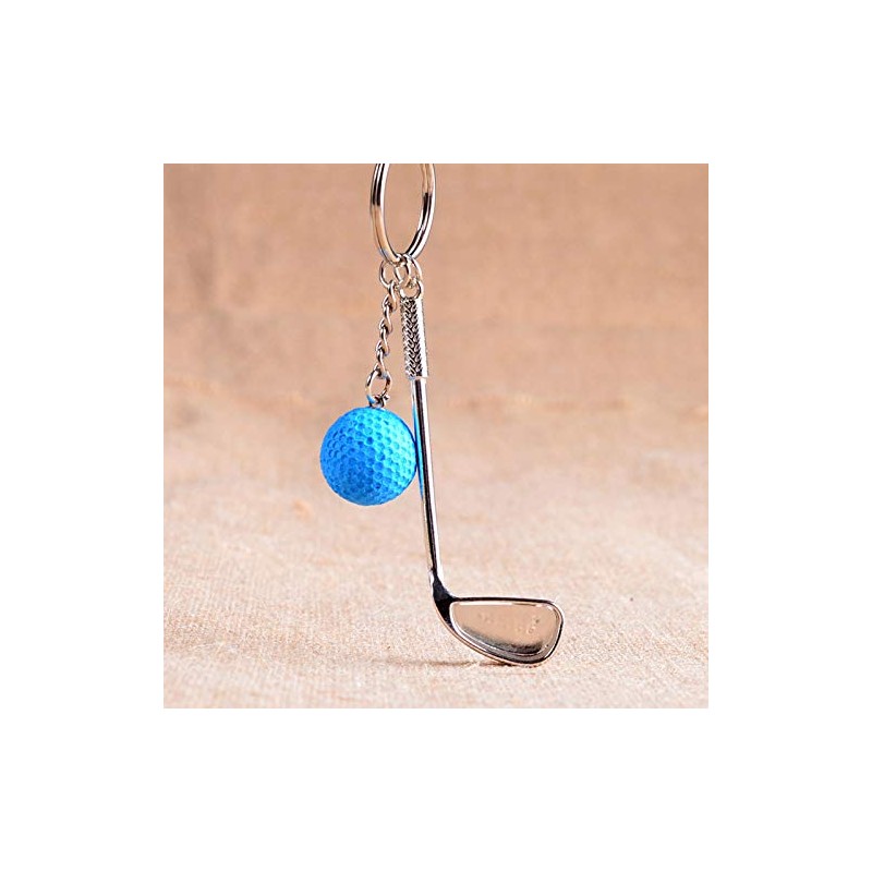IKAAR Pack of 2 Keyrings Golf Ball Pendant Metal Gift