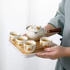Scizorito Ceramic Portable Travel Tea Set, Chinese Kungfu Tea Set