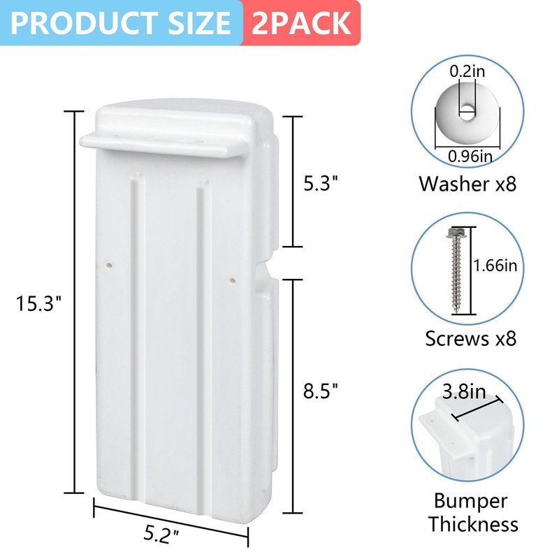 BALAVA Dock Bumpers 2 Pack,Dock Fenders Bumper,Marine Dock Bumpers,Inflatable Dock