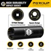 PGROUP 3/8” Drive Deep Impact Socket, SAE(11/16 Inch socket), 6-Point,