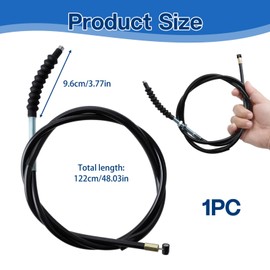 Black 1.2m Motorcycle Clutch Cable Universal Emergency Cable Repair Kit, Motorcycle Clutch Cable Replacement for Motorbike ATV Dirt Bikes Scooters Linkage Line, Screws Universal Parts