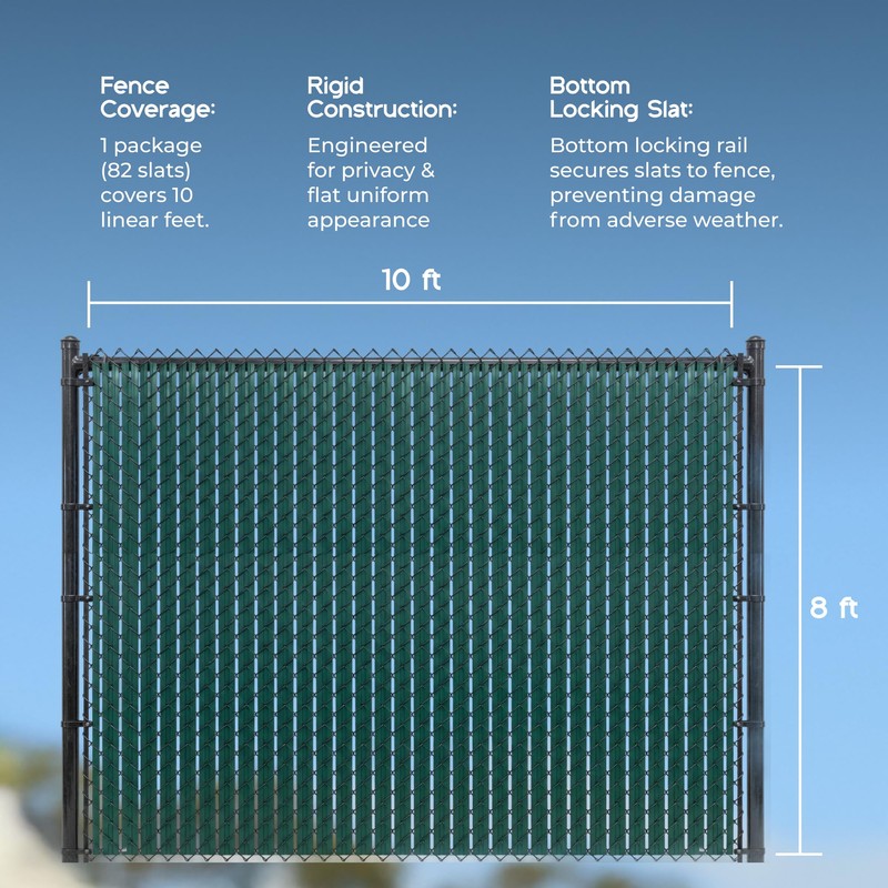 Fenpro Chain Link Fence Privacy Blade Slates with Bottom Lock