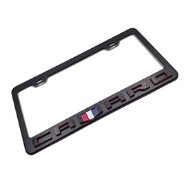 1Pc Camaro 3D Emblem Black Stainless License Plate Frame Rust Free Screw Cap Replacement for Camaro