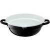 Takagi Metal HT-24BW Easy to Wash Tempura Pot, Enameled Glass