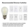 OPALRAY A15 Style Mini Globe Bulb, Frosted Glass Housing, Cool