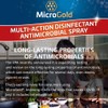 MicroGold Multi-Action Disinfectant Antimicrobial Spray Tested and Proven Effective to