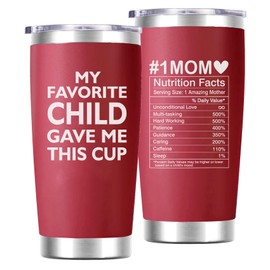RAYSTAR Gifts for Mom from Daughter Son - My Favorite Child Gave Me This Cup - Mom Birthday Gifts, Mother Birthday for Wife Grandma - 20 Oz Tumbler