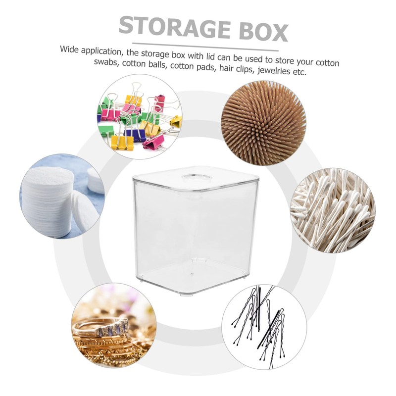 VILLFUL 2pcs Stackable Makeup Organizer Multi-purpose Cotton Pad Swab Holder