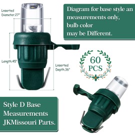 LED 5 mm Christmas String Lights Replacement Bulbs LED Wide Angle Wire Light Set Indoor Outdoor Home Decor Festival Lights Decorations for Xmas Tree Lights (Cold White Bulb,60 Count)