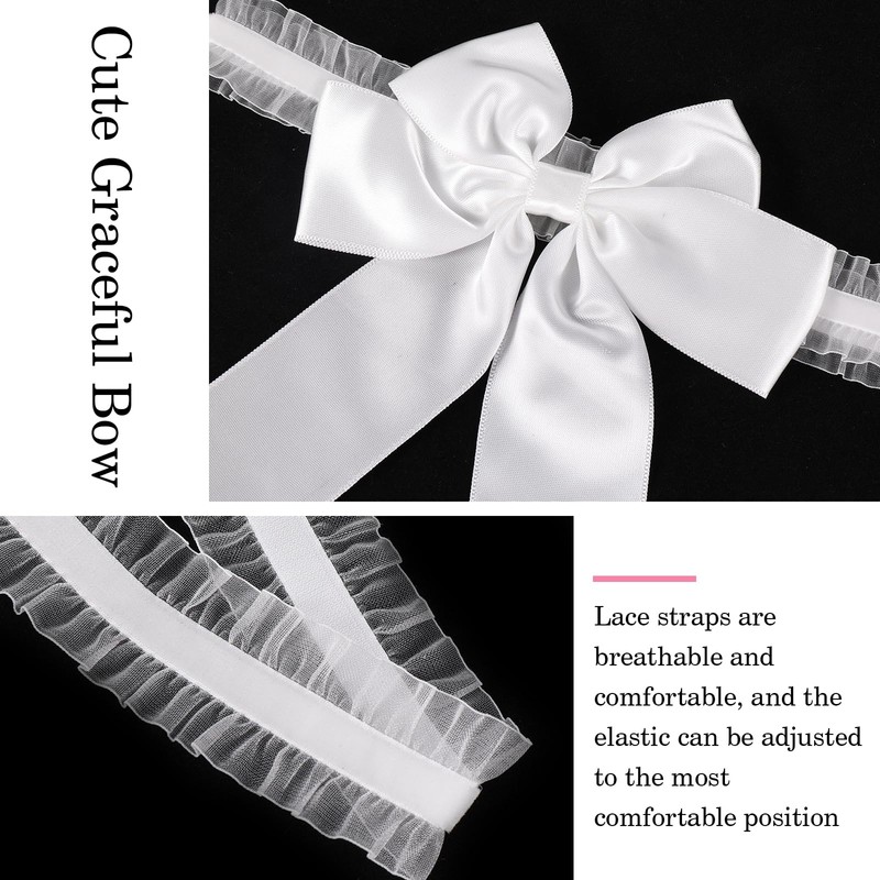 Amabro Bridal Wedding Dresses Garter for Wedding Lace Bow Wedding
